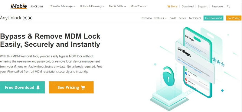 AnyUnlock MDM 削除ツール | ベスト 10 Apple MDM バイパス ツール