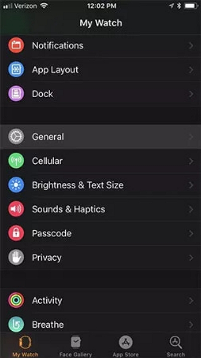  select My Watch | Bypass Apple Watch Passcode