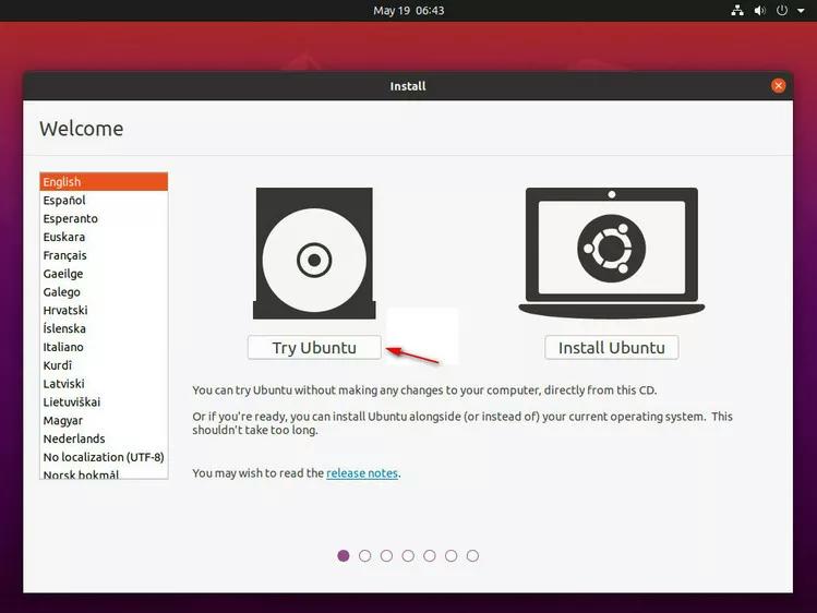 click Try Ubuntu | Jailbreak iPhone without Passcode