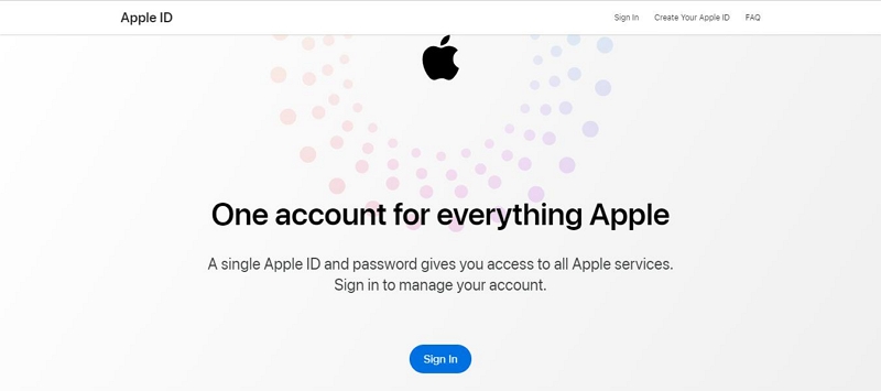 Reset the Apple ID Password Step 1