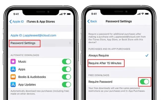 Adjust Require Password Settings | Apple Store Keeps Asking for Password