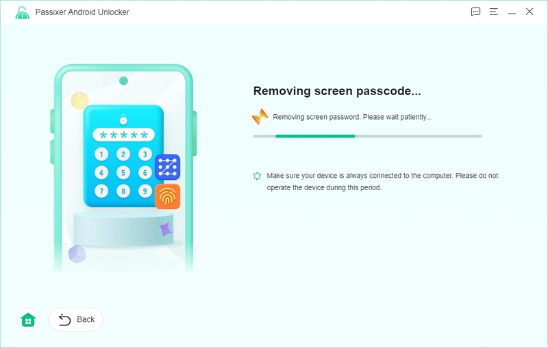 removing Android screen passcode | Passixer Android Unlocker User Guide