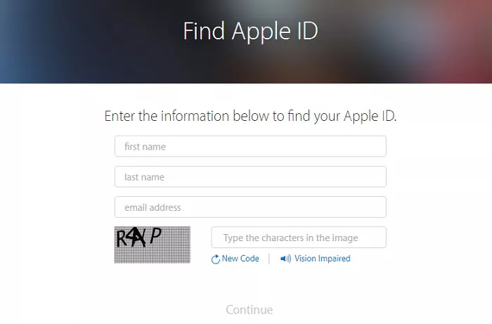 情報を入力してApple IDを見つける | コンピューターなしでiPhoneのiCloudロックをバイパス