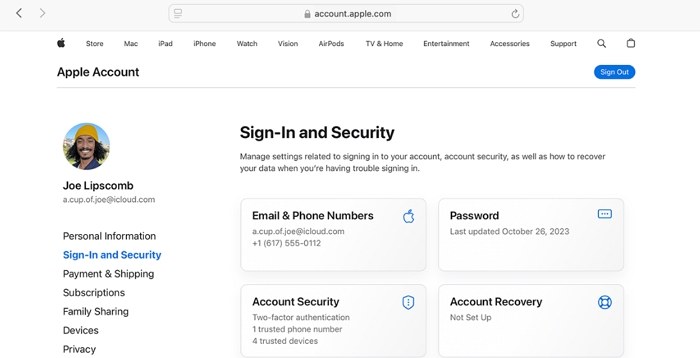 Apple ID Webでパスワードを選択 | データを失うことなくApple IDを変更する