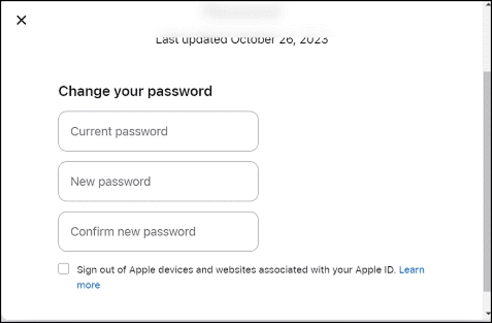 ウェブでApple IDのパスワードを変更する | データを失わずにApple IDを変更する