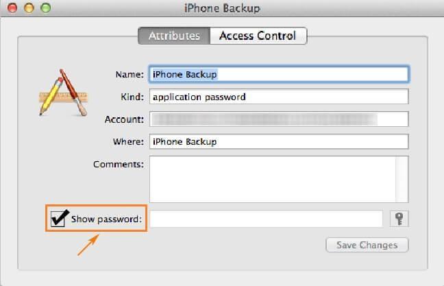 Check iTunes Backup Encrypted Password Via Keychain step 2