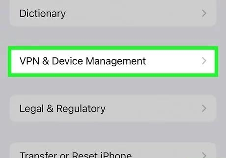 tap VPN & Device Management | Remove Meraki Management from iPad