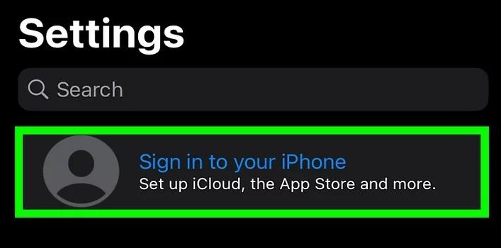 tap Sign in to your iPhone | Account Not In This Store