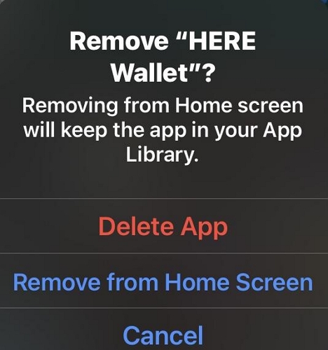 select Delete App | Wrong Apple ID When Updating Apps