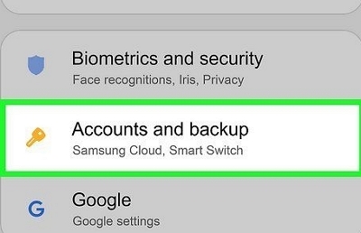 Accounts and Backup | bypass frp google