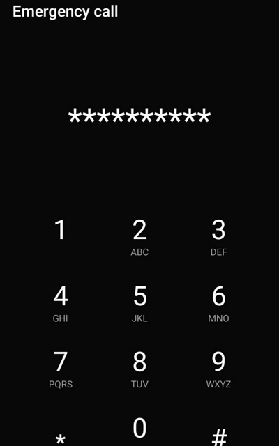 Unlock Android Using Emergency Call step 2