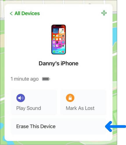 click Erase This Device | This iPhone is Linked to an Apple ID