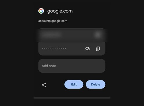 click the eye icon next to the masked password