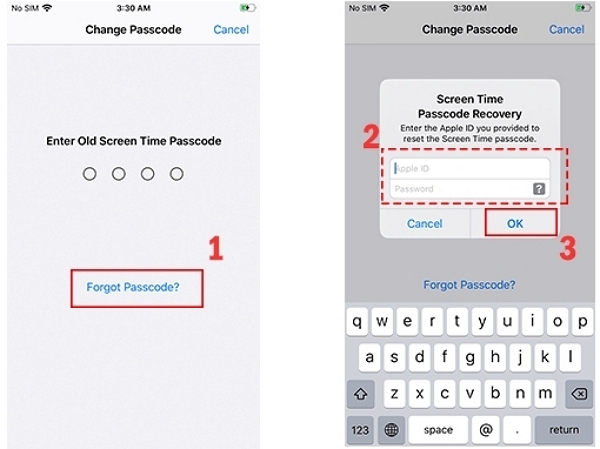 Enter your screen time passcode when prompted | Fix Apple ID Greyed Out