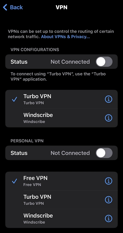 VPN デバイス管理 | Apple ID 検証に失敗しました