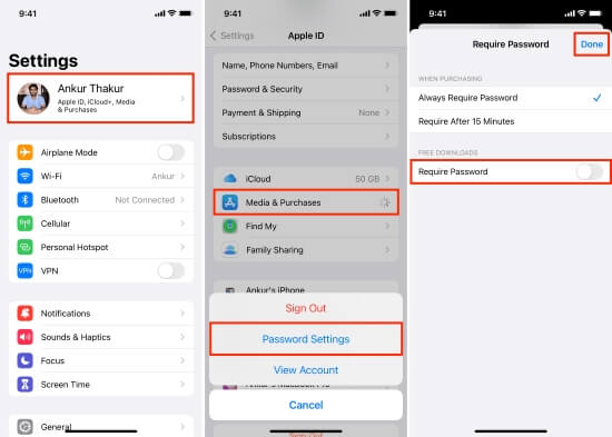 Fix iPhone Keeps Asking for Apple ID Password step 2 | iPhone asks for Apple ID password