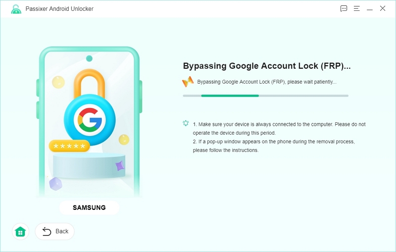 bypass FRP | Passixer Android Unlocker User Guide