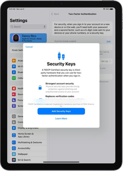 セキュリティキーでApple IDのパスワードをリセット | Apple IDのロックを解除