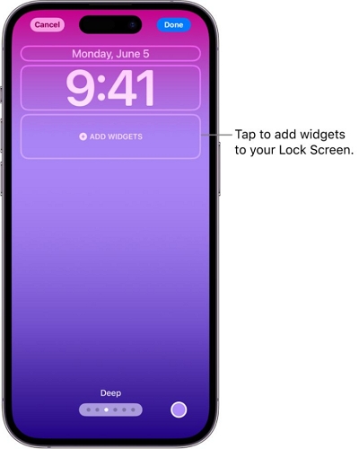 add widgets containing information | Change iPhone Lock Screen