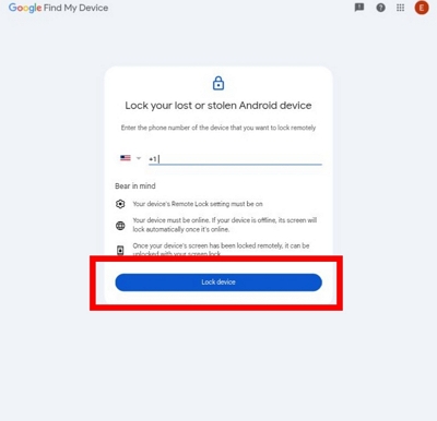 Unlock Android home screen using google account Step 3