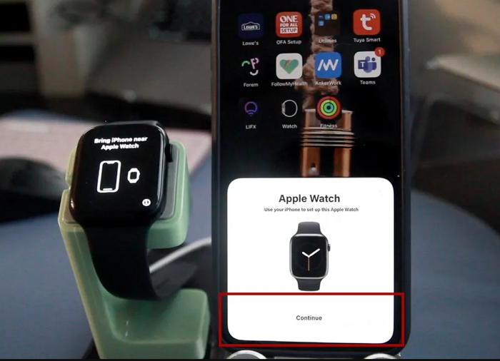 「続行」をタップ | iPhoneなしでApple Watch 3をリセットする パスコードの試行回数が多すぎる