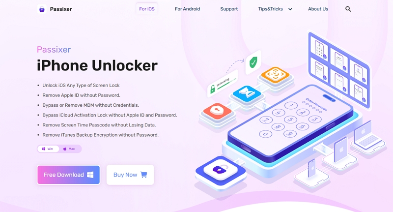 Passixer iPhone Unlocker 4 | ベスト 10 Apple MDM バイパス ツール