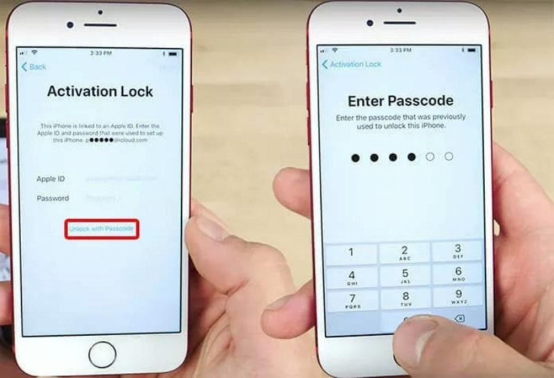 パスコードでロック解除 | この iPad のロック解除に Apple ID は使用できません
