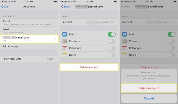 remove email account | Turn Off Passcode Is Greyed Out on iPhone/iPad