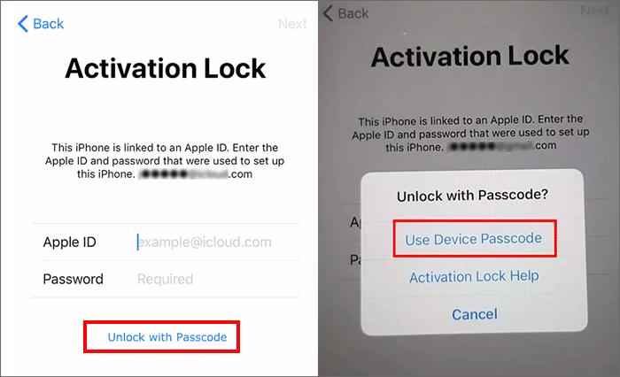 パスコードでiCloudロックを解除 | このiPhoneはApple IDにリンクされています