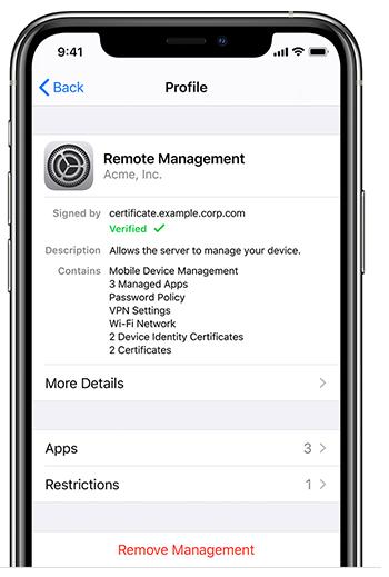 資格情報を使用して MDM を削除する | この時点で iPhone のロック解除パスコードを変更する必要があります