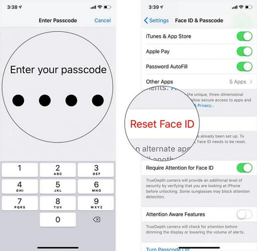 Enter your iPhone Passcode | unlock Face ID while sleeping