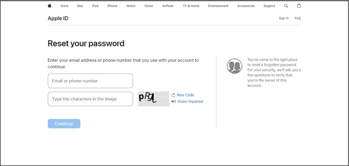 enter Apple ID account | Apple iCloud Password Requirements