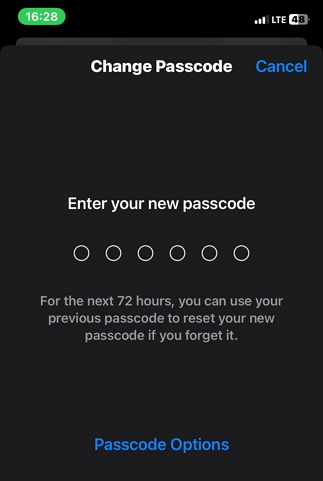 新しいパスコードを設定する | iPhone パスコードの期限切れ 無効
