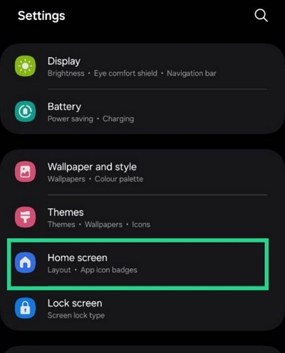 Unlock Android home screen on Samsung Step 2