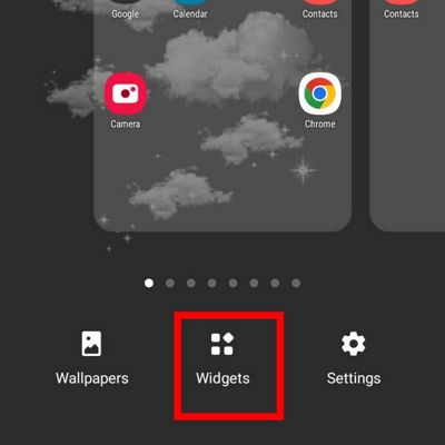 add widgets Step 2