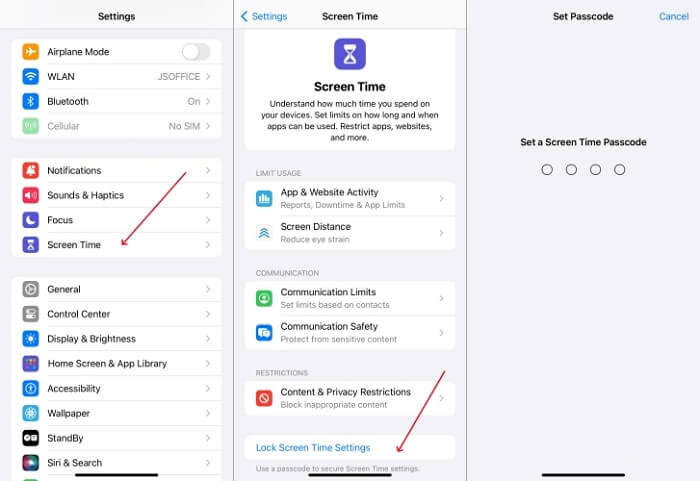 choose Screen Time in Settings | Disable One More Minute on Screen Time