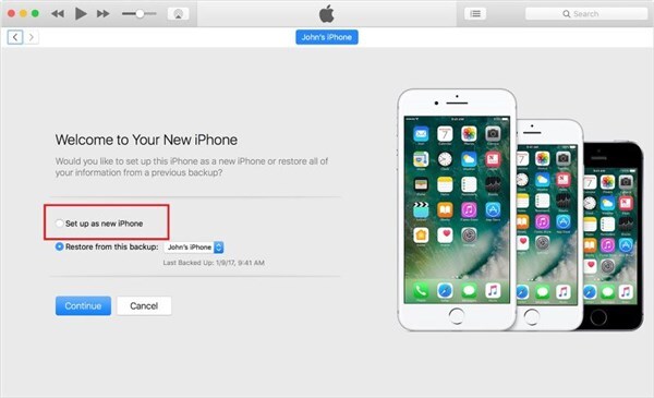 choose Set up as new iPhone | Bypass iPhone Activation Without SIM Card