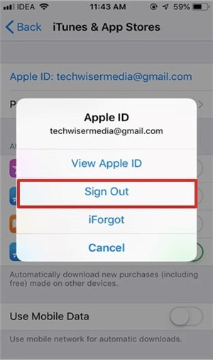iTunesを使ってパスワードなしでApple IDからサインアウトする