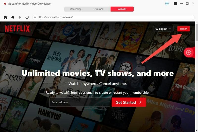 downlaod netflix movies without wifi with StreamFox Netflix downloaser step 1