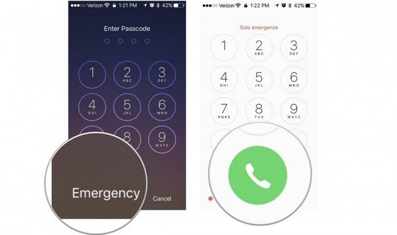 call emergency numbers | Bypass iPhone Lock Screen for Free