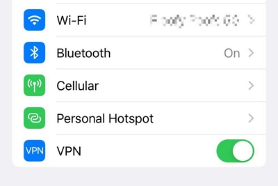 VPNをオフにする｜Apple IDサーバーへの接続エラーを修正する