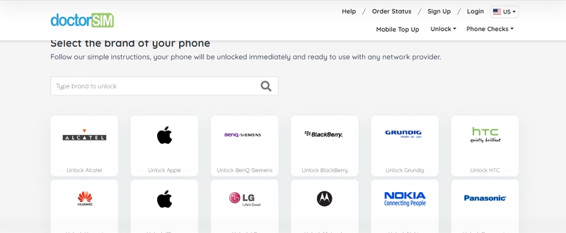 Open DoctorSIM Unlock website | Unlock AT & T iPhone