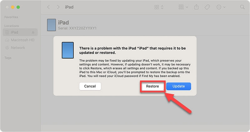 enable iTunes erase iPad | Unlock iPad Without Apple ID