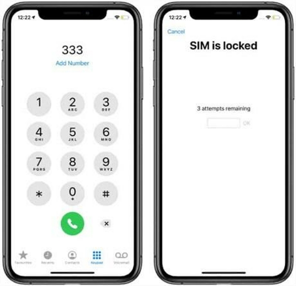 go to Contacts | Unlock SIM Card on iPhone