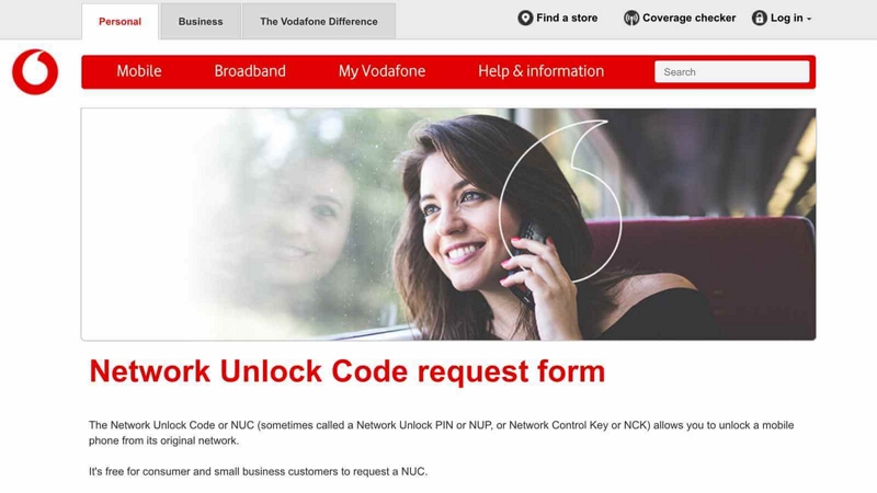 Vodafone 公式サイトにアクセス | Vodafone iPhone のロックを解除