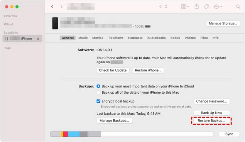 Finder で iPhone のロックを解除する | パスワードを忘れた場合に iPhone のロックを解除する