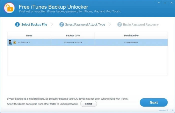 recover the iTunes backup password via software | iTunes Could Not Restore the iPhone Because the Password Was Incorrect